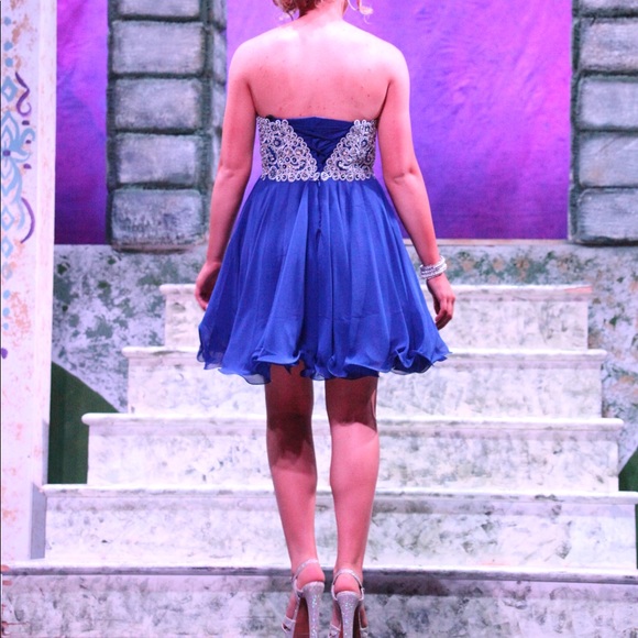 Navy blue cocktail dress - Picture 3 of 8